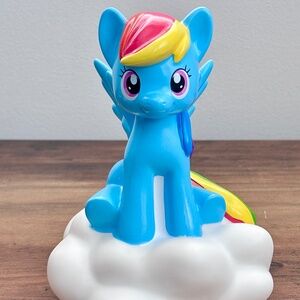 My Little Pony RAINBOW DASH Sitting on Cloud Toy Figure Statue Bank Storage Case